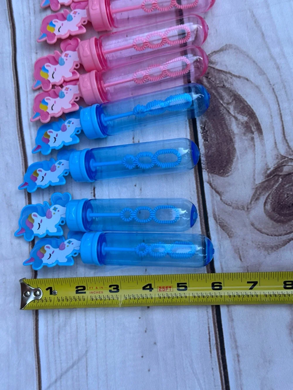 Refillable Unicorn Bubble Wands Set of 8- Pink & Blue